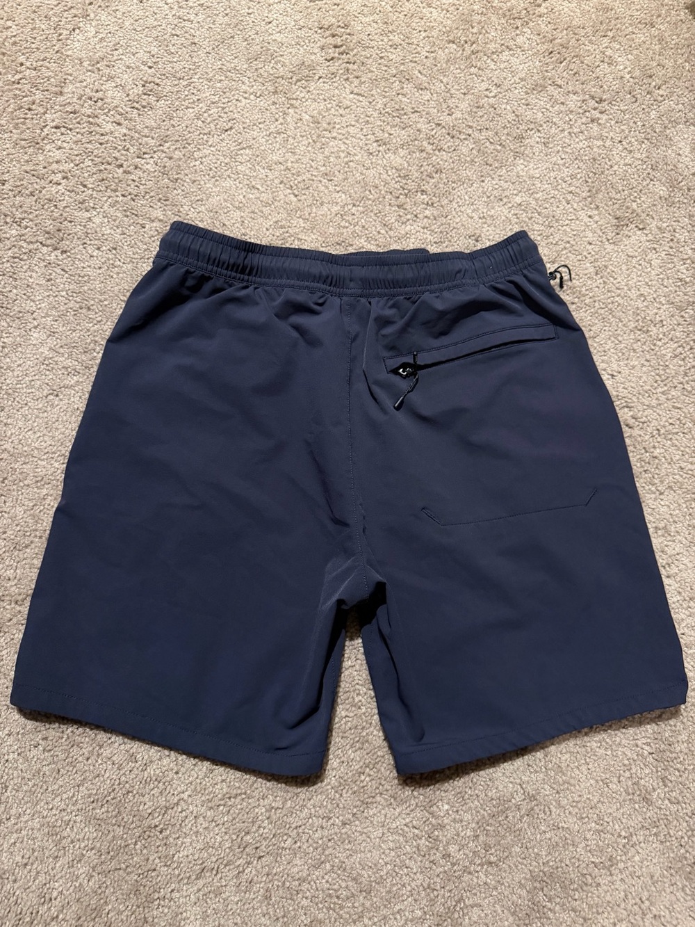 BYLT Basics Navy Athletic Drawstring Shorts - Picture 2 of 3